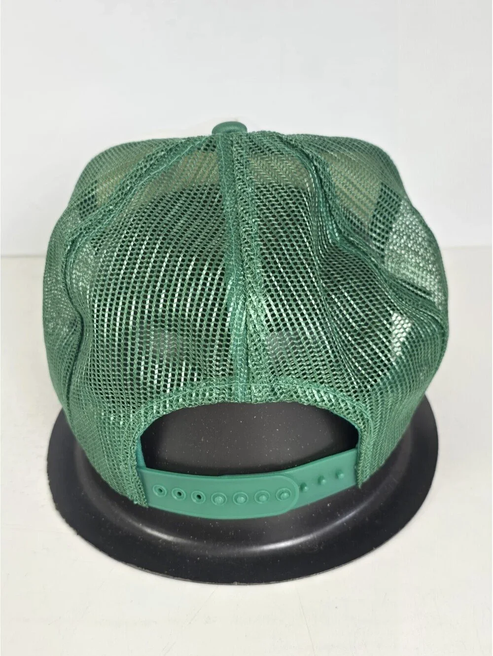 Schaedler Yesco Distribution Vintage Trucker Hat Cap Snapback Green White Logo